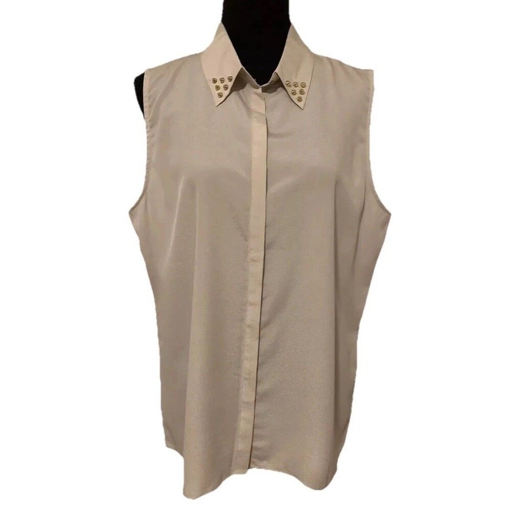Violet And Claire Womens Size XL Sleeveless Top Hidden Buttons Lightweight